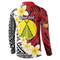 Sigave Chiefdom Wallis and Futuna Personalized Button Sweatshirt Frangipani Flowers Polynesian Pattern