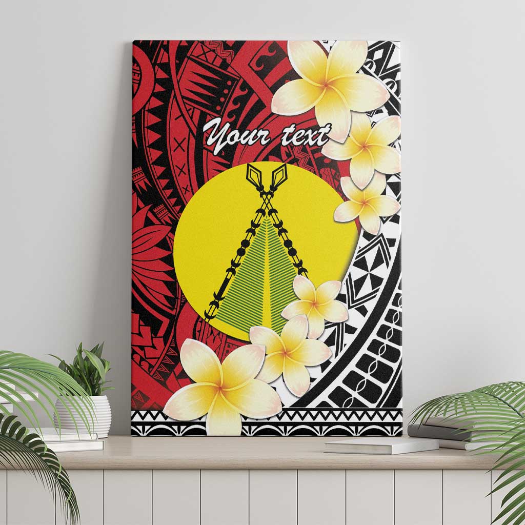 Sigave Chiefdom Wallis and Futuna Personalized Canvas Wall Art Frangipani Flowers Polynesian Pattern
