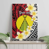 Sigave Chiefdom Wallis and Futuna Personalized Canvas Wall Art Frangipani Flowers Polynesian Pattern