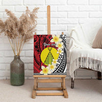 Sigave Chiefdom Wallis and Futuna Personalized Canvas Wall Art Frangipani Flowers Polynesian Pattern