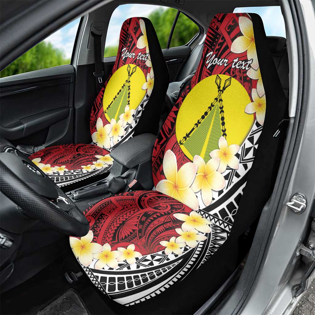 Sigave Chiefdom Wallis and Futuna Personalized Car Seat Cover Frangipani Flowers Polynesian Pattern