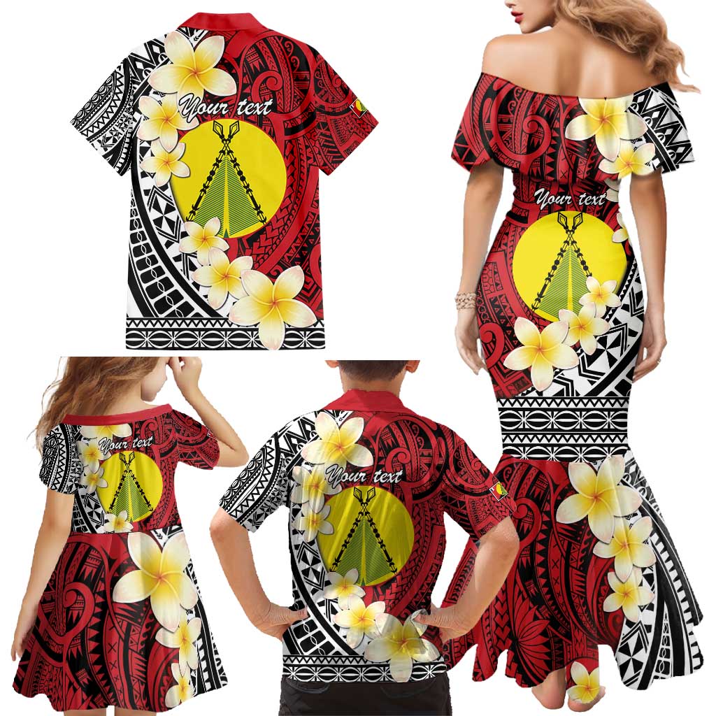 Sigave Chiefdom Wallis and Futuna Personalized Family Matching Mermaid Dress and Hawaiian Shirt Frangipani Flowers Polynesian Pattern