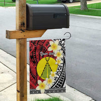 Sigave Chiefdom Wallis and Futuna Personalized Garden Flag Frangipani Flowers Polynesian Pattern