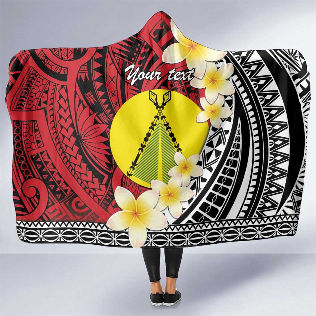 Sigave Chiefdom Wallis and Futuna Personalized Hooded Blanket Frangipani Flowers Polynesian Pattern LT9 One Size Red - Polynesian Pride