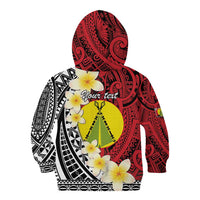 Sigave Chiefdom Wallis and Futuna Personalized Kid Hoodie Frangipani Flowers Polynesian Pattern