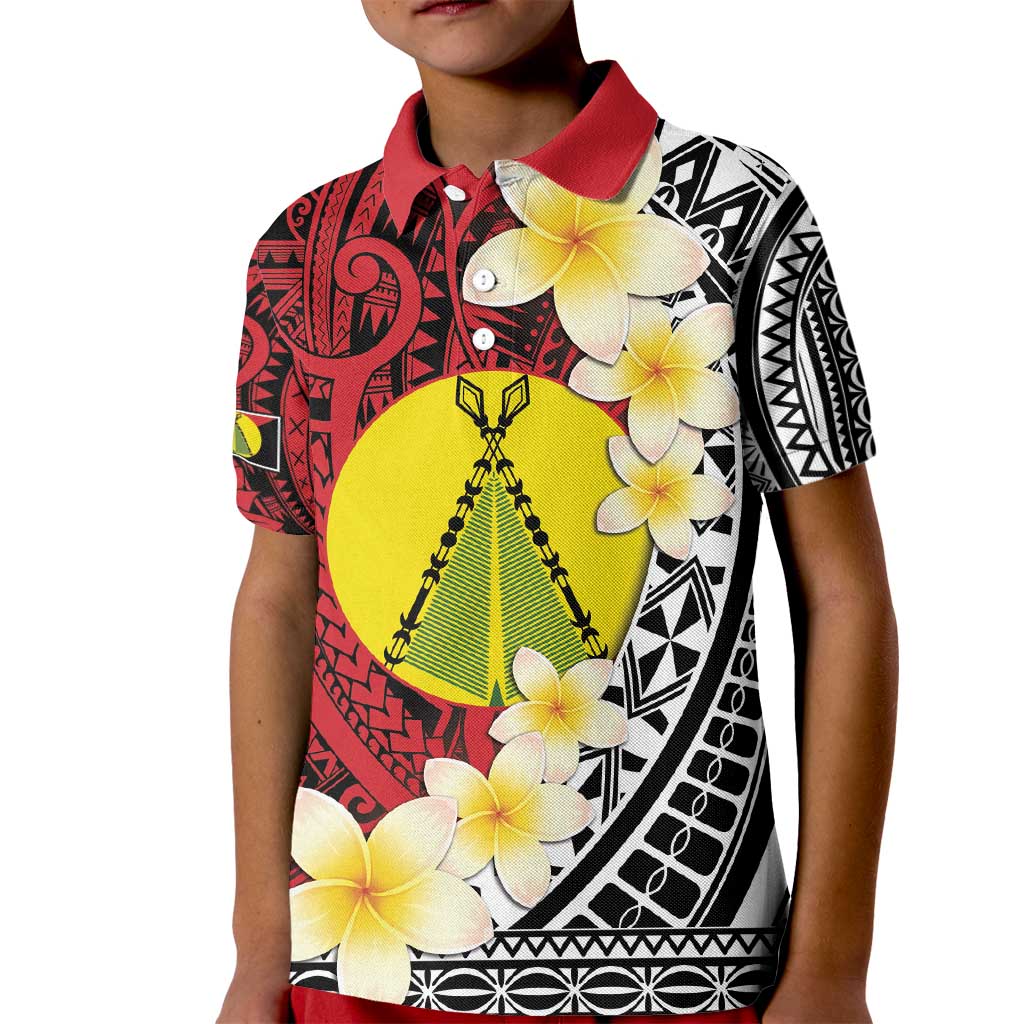 Sigave Chiefdom Wallis and Futuna Personalized Kid Polo Shirt Frangipani Flowers Polynesian Pattern LT9 Kid Red - Polynesian Pride