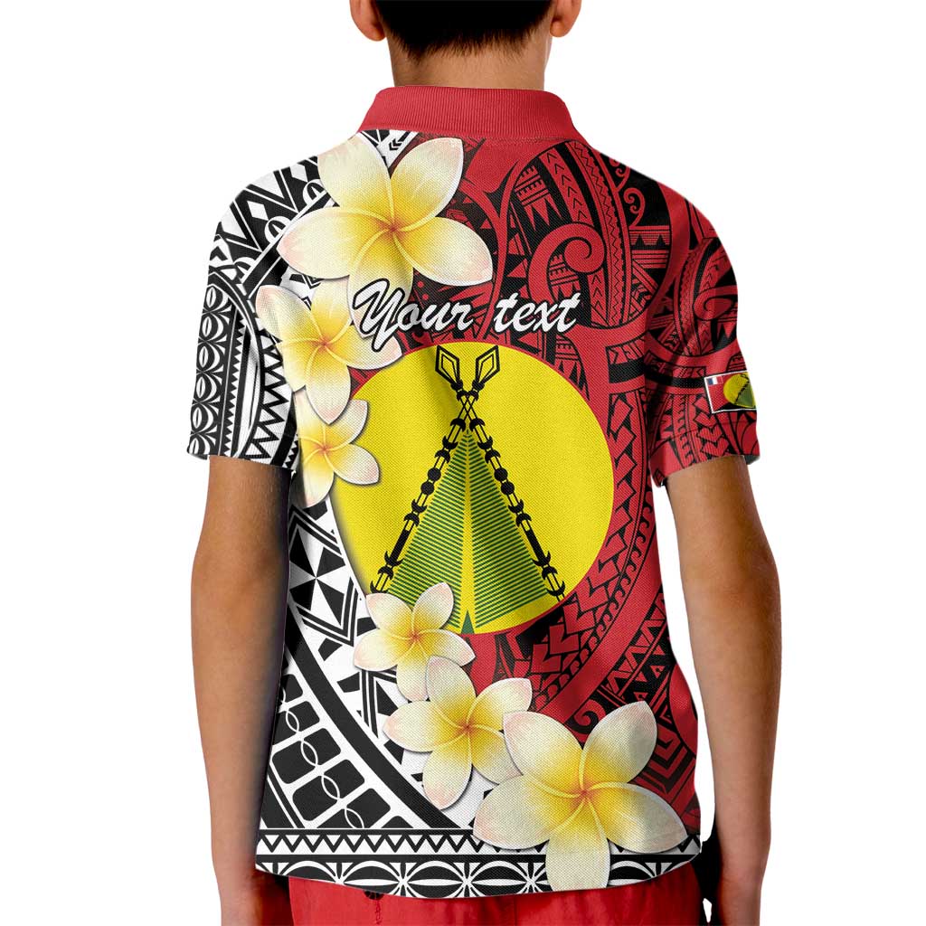 Sigave Chiefdom Wallis and Futuna Personalized Kid Polo Shirt Frangipani Flowers Polynesian Pattern