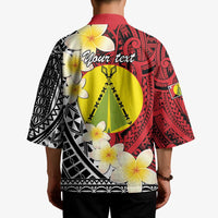 Sigave Chiefdom Wallis and Futuna Personalized Kimono Frangipani Flowers Polynesian Pattern - Polynesian Pride