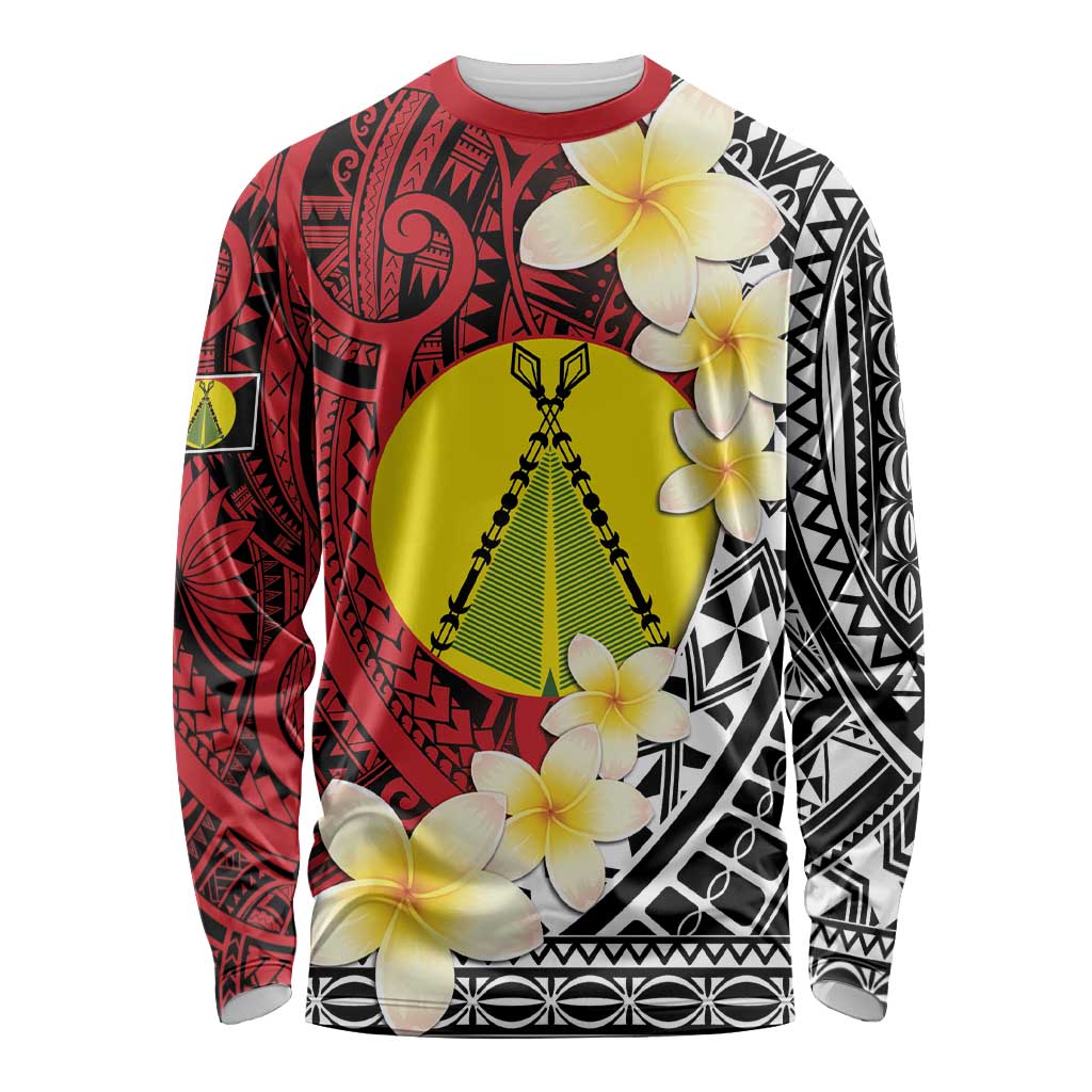 Sigave Chiefdom Wallis and Futuna Personalized Long Sleeve Shirt Frangipani Flowers Polynesian Pattern LT9 Unisex Red - Polynesian Pride