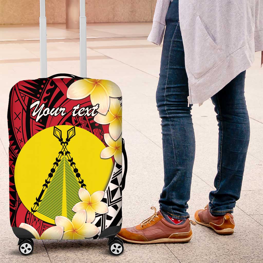 Sigave Chiefdom Wallis and Futuna Personalized Luggage Cover Frangipani Flowers Polynesian Pattern LT9 Red - Polynesian Pride