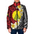 Sigave Chiefdom Wallis and Futuna Personalized Padded Jacket Frangipani Flowers Polynesian Pattern - Polynesian Pride