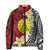 Sigave Chiefdom Wallis and Futuna Personalized Padded Jacket Frangipani Flowers Polynesian Pattern - Polynesian Pride