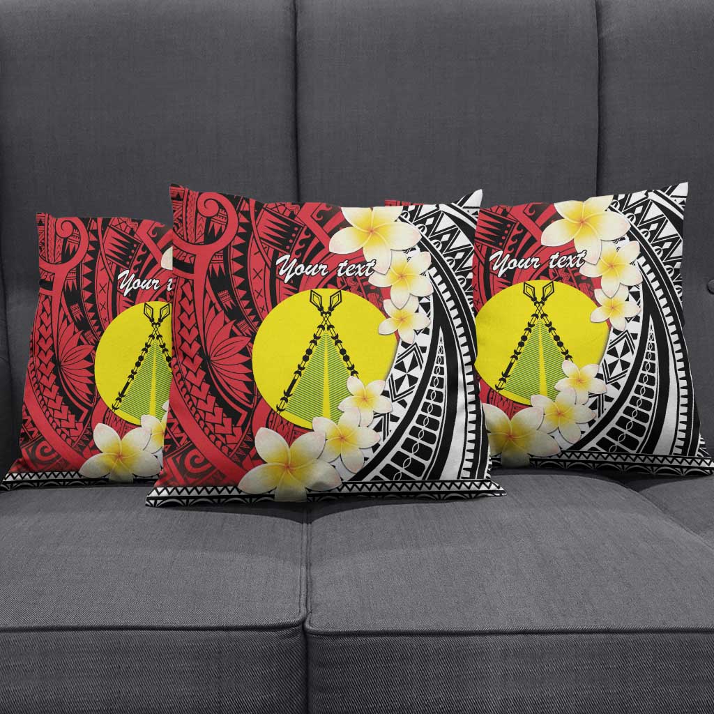 Sigave Chiefdom Wallis and Futuna Personalized Pillow Cover Frangipani Flowers Polynesian Pattern - Polynesian Pride