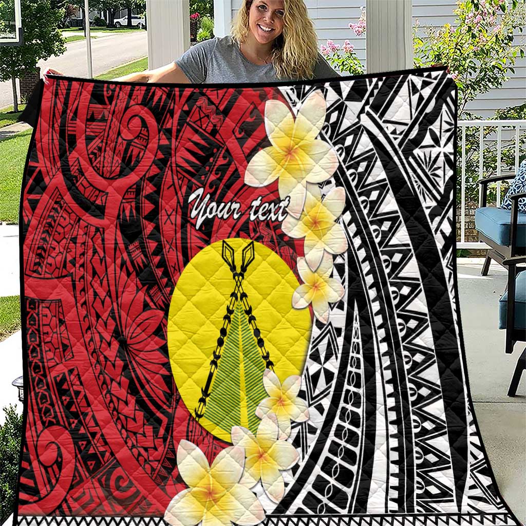 Sigave Chiefdom Wallis and Futuna Personalized Quilt Frangipani Flowers Polynesian Pattern LT9 Red - Polynesian Pride