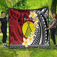 Sigave Chiefdom Wallis and Futuna Personalized Quilt Frangipani Flowers Polynesian Pattern