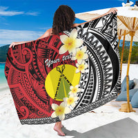 Sigave Chiefdom Wallis and Futuna Personalized Sarong Frangipani Flowers Polynesian Pattern