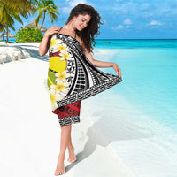 Sigave Chiefdom Wallis and Futuna Personalized Sarong Frangipani Flowers Polynesian Pattern