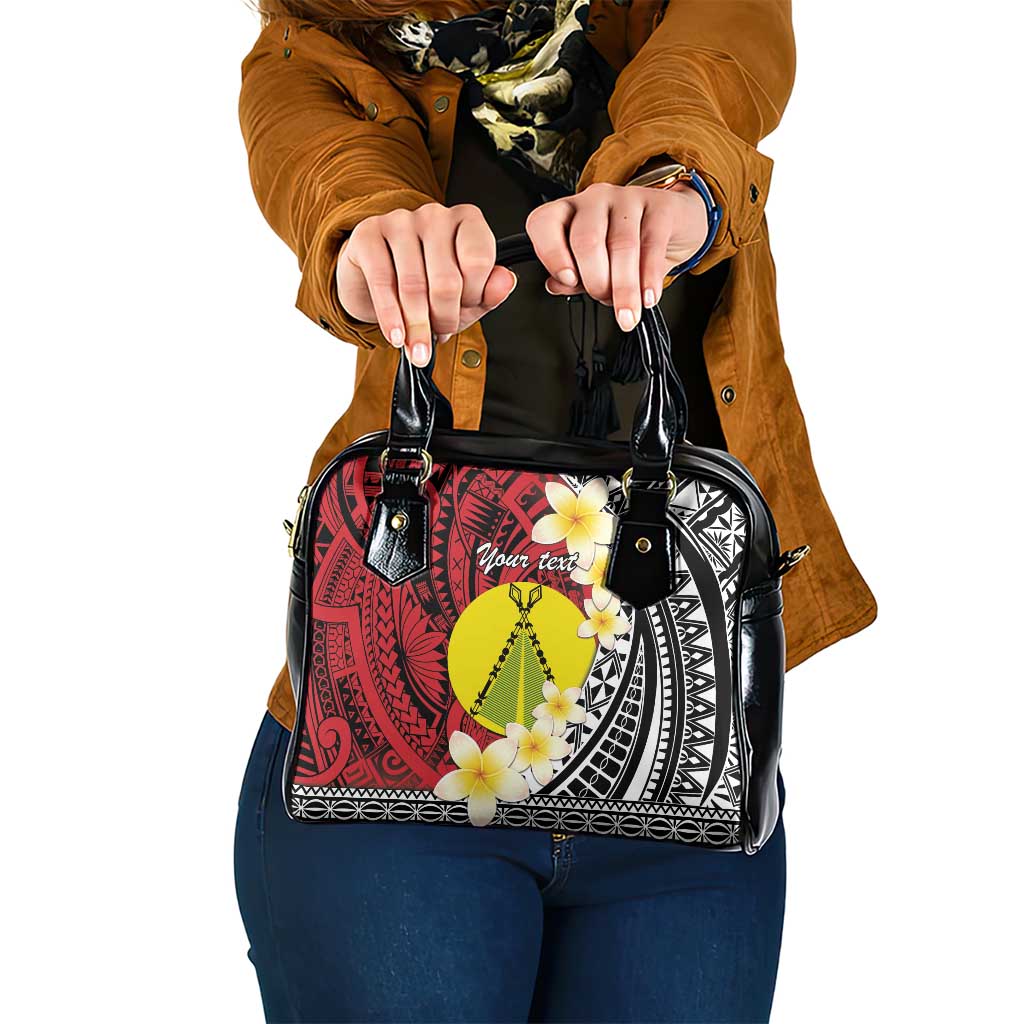 Sigave Chiefdom Wallis and Futuna Personalized Shoulder Handbag Frangipani Flowers Polynesian Pattern LT9 One Size Red - Polynesian Pride