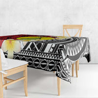 Sigave Chiefdom Wallis and Futuna Personalized Tablecloth Frangipani Flowers Polynesian Pattern