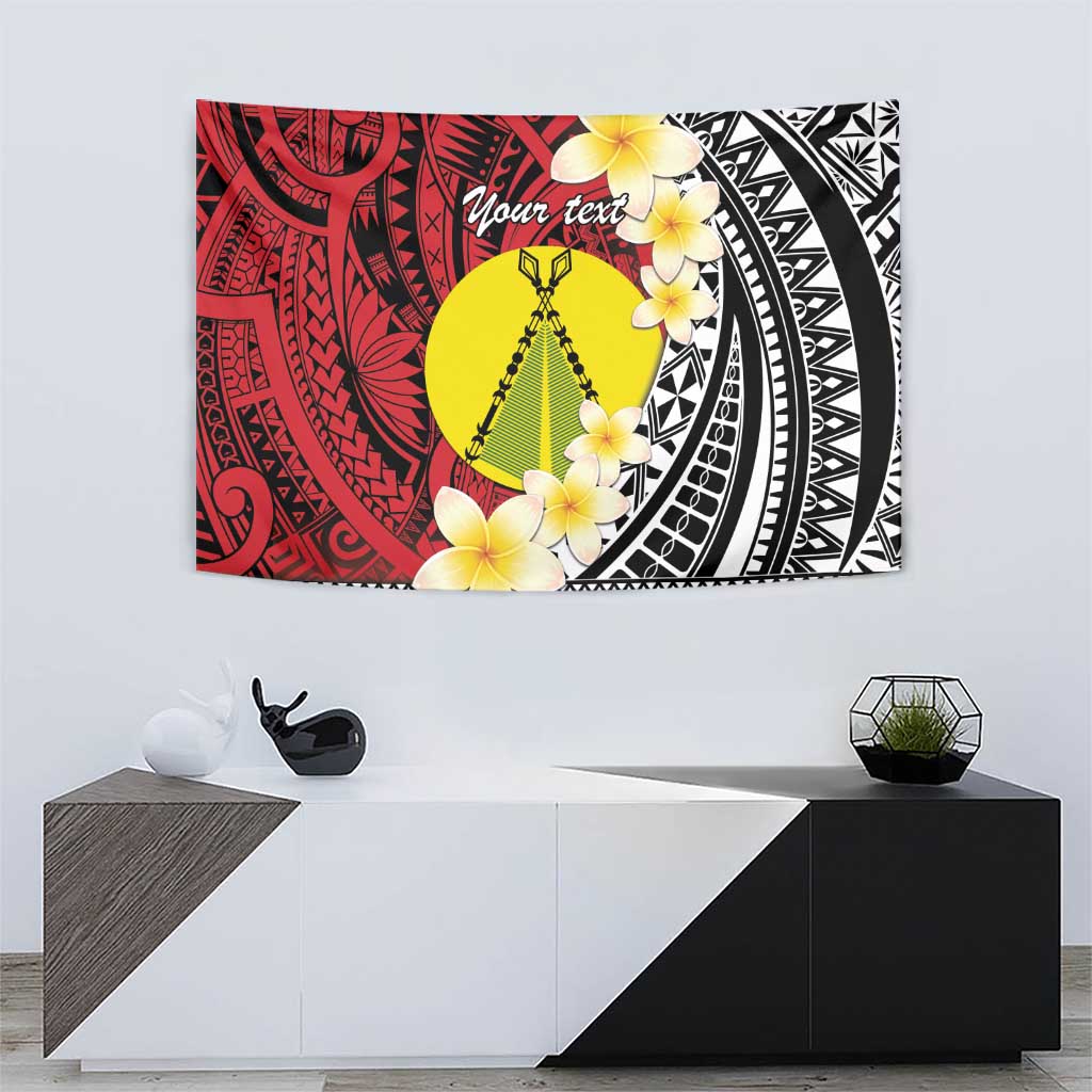 Sigave Chiefdom Wallis and Futuna Personalized Tapestry Frangipani Flowers Polynesian Pattern