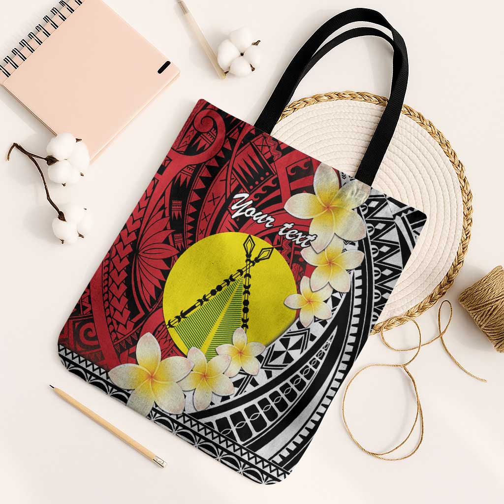 Sigave Chiefdom Wallis and Futuna Personalized Tote Bag Frangipani Flowers Polynesian Pattern LT9 Black Strap One Size Red - Polynesian Pride