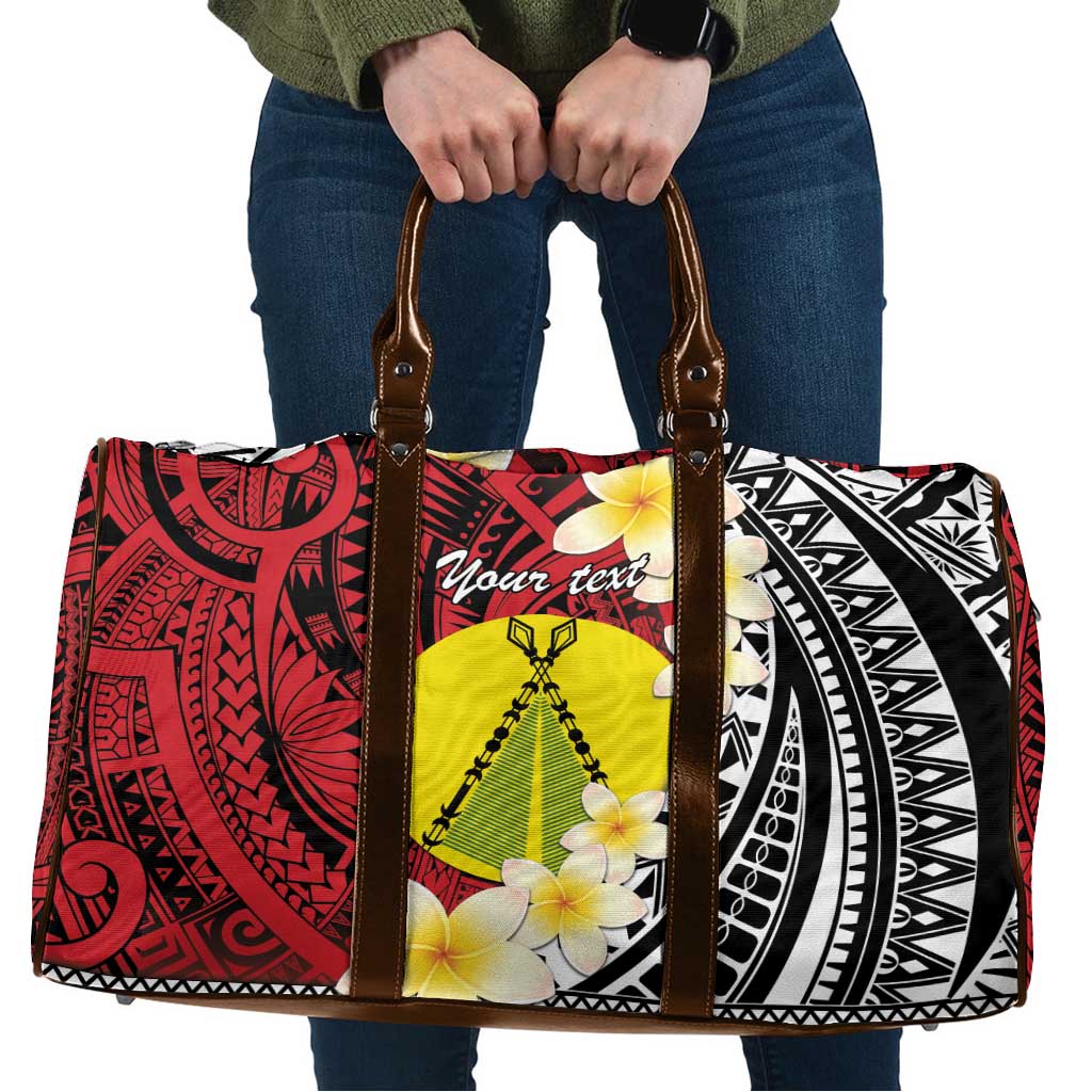 Sigave Chiefdom Wallis and Futuna Personalized Travel Bag Frangipani Flowers Polynesian Pattern LT9 Red - Polynesian Pride