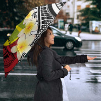 Sigave Chiefdom Wallis and Futuna Personalized Umbrella Frangipani Flowers Polynesian Pattern - Polynesian Pride