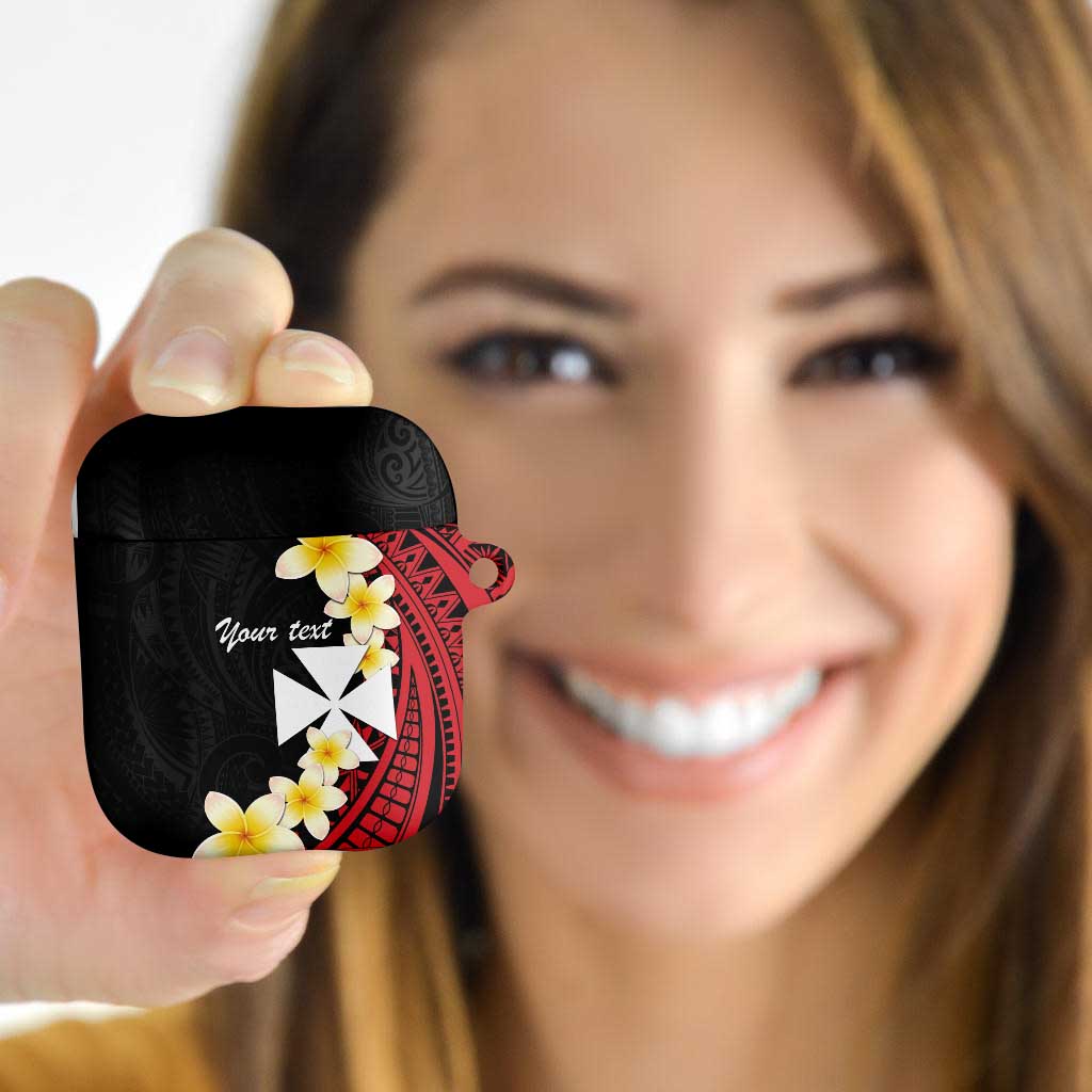 Uvea Chiefdom Wallis and Futuna Personalized AirPods Case Frangipani Flowers Polynesian Pattern LT9 Red - Polynesian Pride