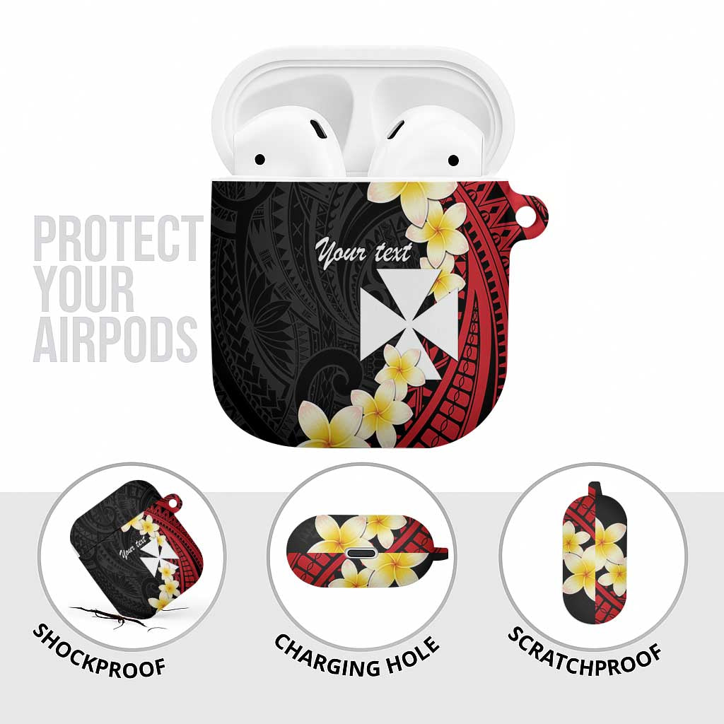 Uvea Chiefdom Wallis and Futuna Personalized AirPods Case Frangipani Flowers Polynesian Pattern - Polynesian Pride
