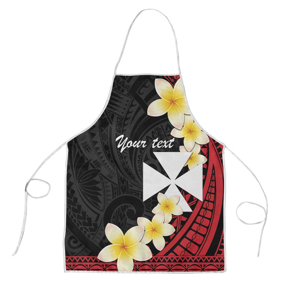Uvea Chiefdom Wallis and Futuna Personalized Apron Frangipani Flowers Polynesian Pattern LT9 Red - Polynesian Pride