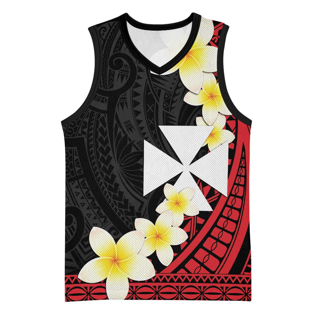 Uvea Chiefdom Wallis and Futuna Personalized Basketball Jersey Frangipani Flowers Polynesian Pattern LT9 Unisex Red - Polynesian Pride