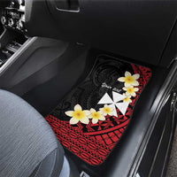 Uvea Chiefdom Wallis and Futuna Personalized Car Mats Frangipani Flowers Polynesian Pattern