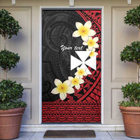 Uvea Chiefdom Wallis and Futuna Personalized Door Cover Frangipani Flowers Polynesian Pattern - Polynesian Pride