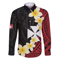 Uvea Chiefdom Wallis and Futuna Personalized Family Matching Off The Shoulder Long Sleeve Dress and Hawaiian Shirt Frangipani Flowers Polynesian Pattern