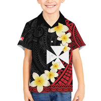 Uvea Chiefdom Wallis and Futuna Personalized Family Matching Puletasi and Hawaiian Shirt Frangipani Flowers Polynesian Pattern