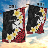 Uvea Chiefdom Wallis and Futuna Personalized Garden Flag Frangipani Flowers Polynesian Pattern