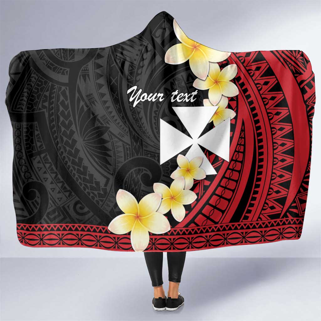 Uvea Chiefdom Wallis and Futuna Personalized Hooded Blanket Frangipani Flowers Polynesian Pattern LT9 One Size Red - Polynesian Pride