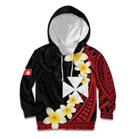 Uvea Chiefdom Wallis and Futuna Personalized Kid Hoodie Frangipani Flowers Polynesian Pattern
