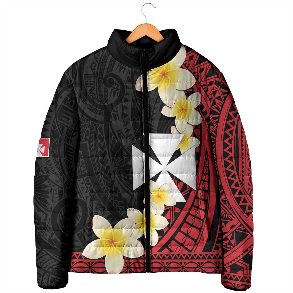 Uvea Chiefdom Wallis and Futuna Personalized Padded Jacket Frangipani Flowers Polynesian Pattern - Polynesian Pride
