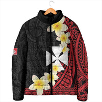 Uvea Chiefdom Wallis and Futuna Personalized Padded Jacket Frangipani Flowers Polynesian Pattern - Polynesian Pride