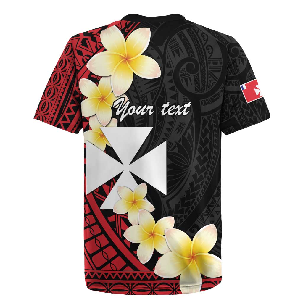 Uvea Chiefdom Wallis and Futuna Personalized Rugby Jersey Frangipani Flowers Polynesian Pattern