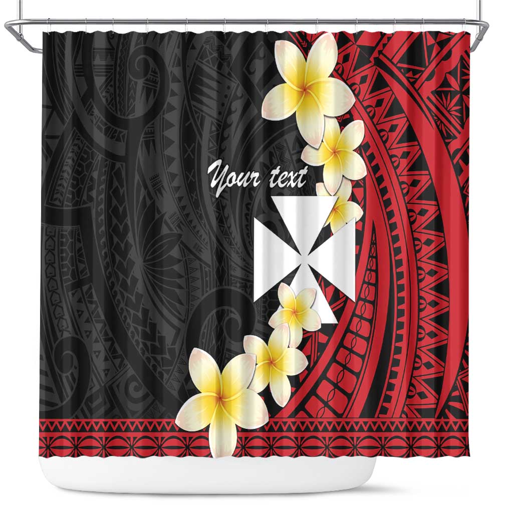 Uvea Chiefdom Wallis and Futuna Personalized Shower Curtain Frangipani Flowers Polynesian Pattern