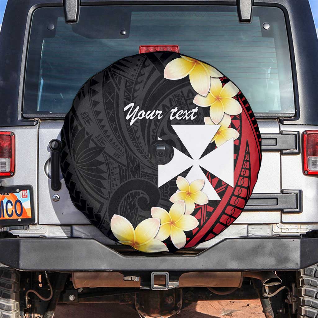 Uvea Chiefdom Wallis and Futuna Personalized Spare Tire Cover Frangipani Flowers Polynesian Pattern LT9 Red - Polynesian Pride