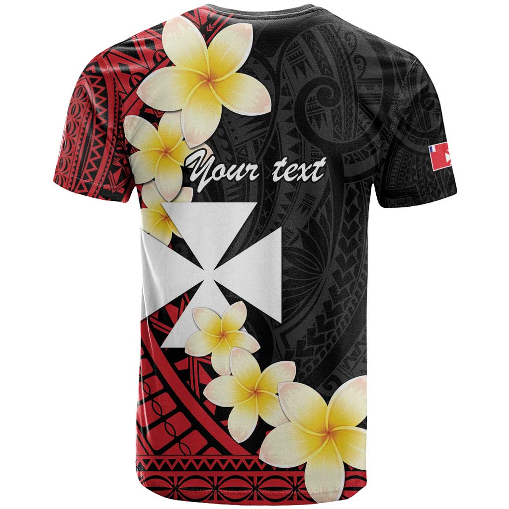 Uvea Chiefdom Wallis and Futuna Personalized T Shirt Frangipani Flowers Polynesian Pattern