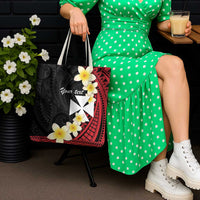 Uvea Chiefdom Wallis and Futuna Personalized Tote Bag Frangipani Flowers Polynesian Pattern - Polynesian Pride