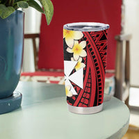 Uvea Chiefdom Wallis and Futuna Personalized Tumbler Cup Frangipani Flowers Polynesian Pattern