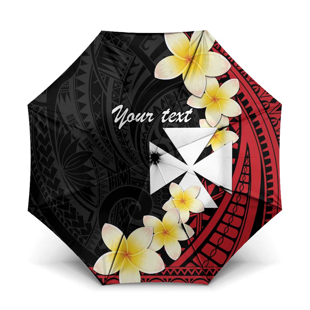 Uvea Chiefdom Wallis and Futuna Personalized Umbrella Frangipani Flowers Polynesian Pattern LT9 One Size Folded 11.42 inch Opened Diameter 37.4 inch Red - Polynesian Pride