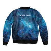 New Zealand Nurses RN Personalised Bomber Jacket Galaxy Stethoscope Maori Motif LT9 - Polynesian Pride
