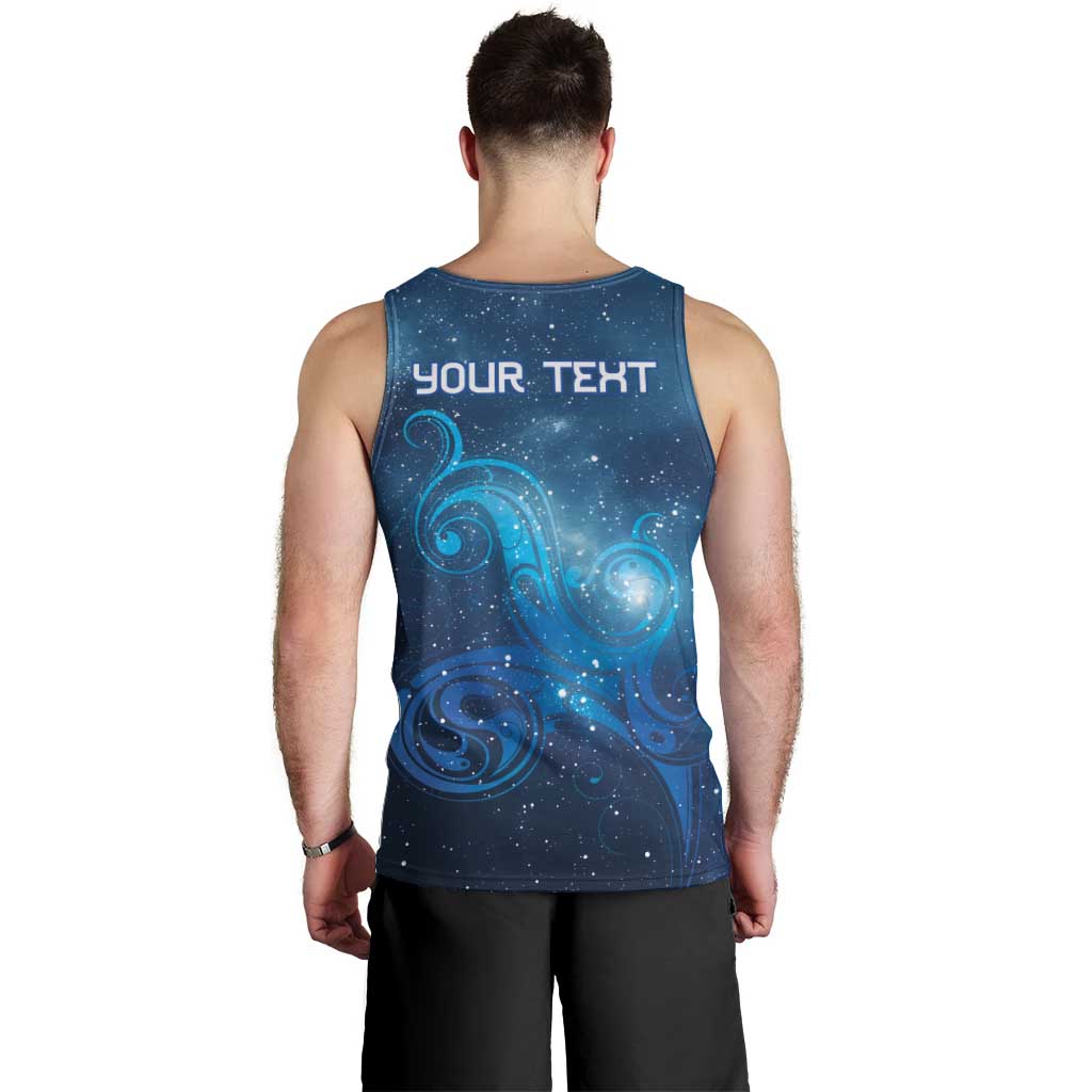 New Zealand Nurses RN Personalised Men Tank Top Galaxy Stethoscope Maori Motif LT9 - Polynesian Pride