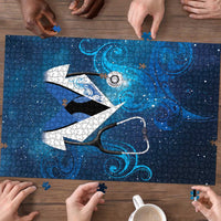 New Zealand Nurses RN Puzzle Galaxy Stethoscope Maori Motif LT9 - Polynesian Pride